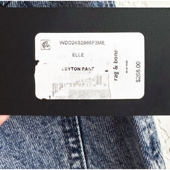 Rag & Bone Leyton Jeans Size 6/28 Carpenter Straight Leg Mid Rise Relaxed Grunge - Picture 5 of 10
